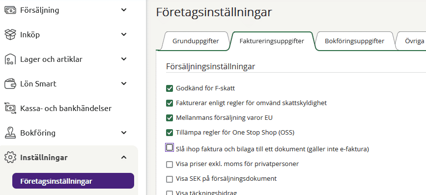 Inställning för OSS – ScandicBooks